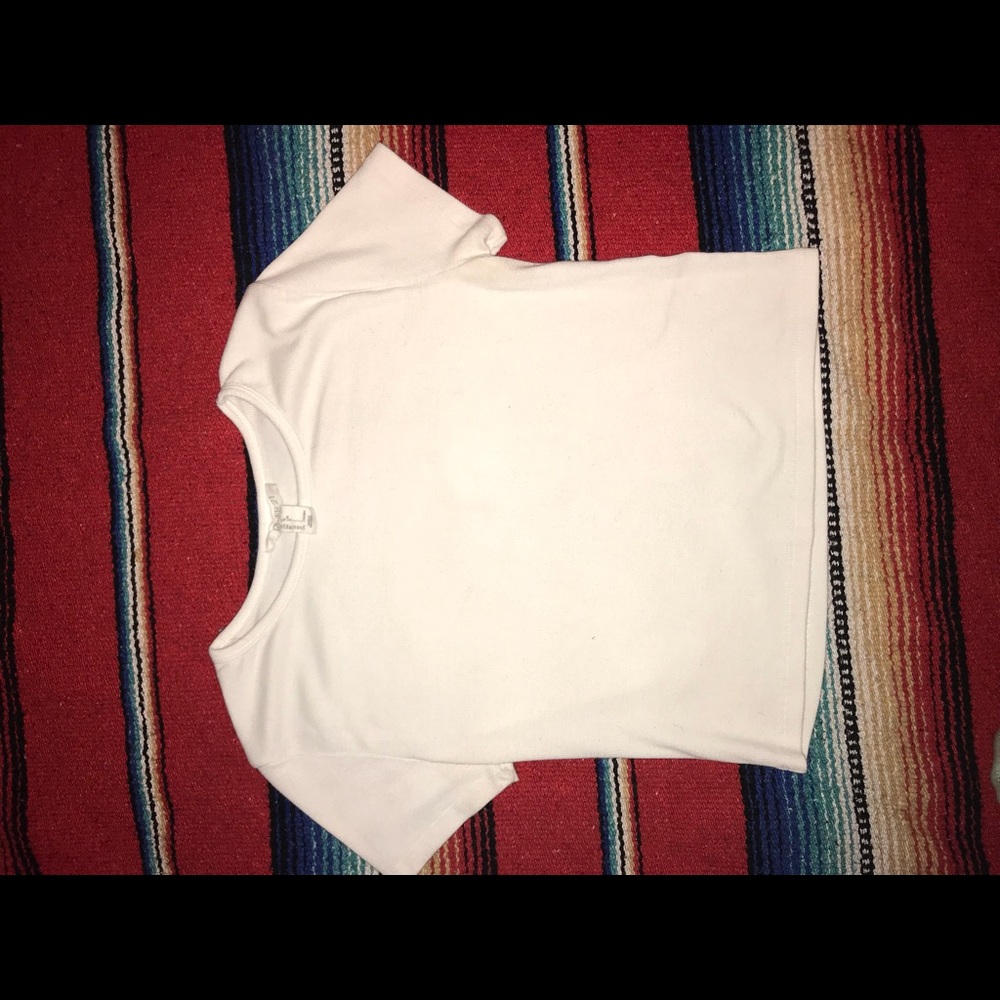 white crop top